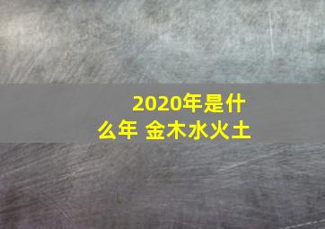 2020年是什么年 金木水火土